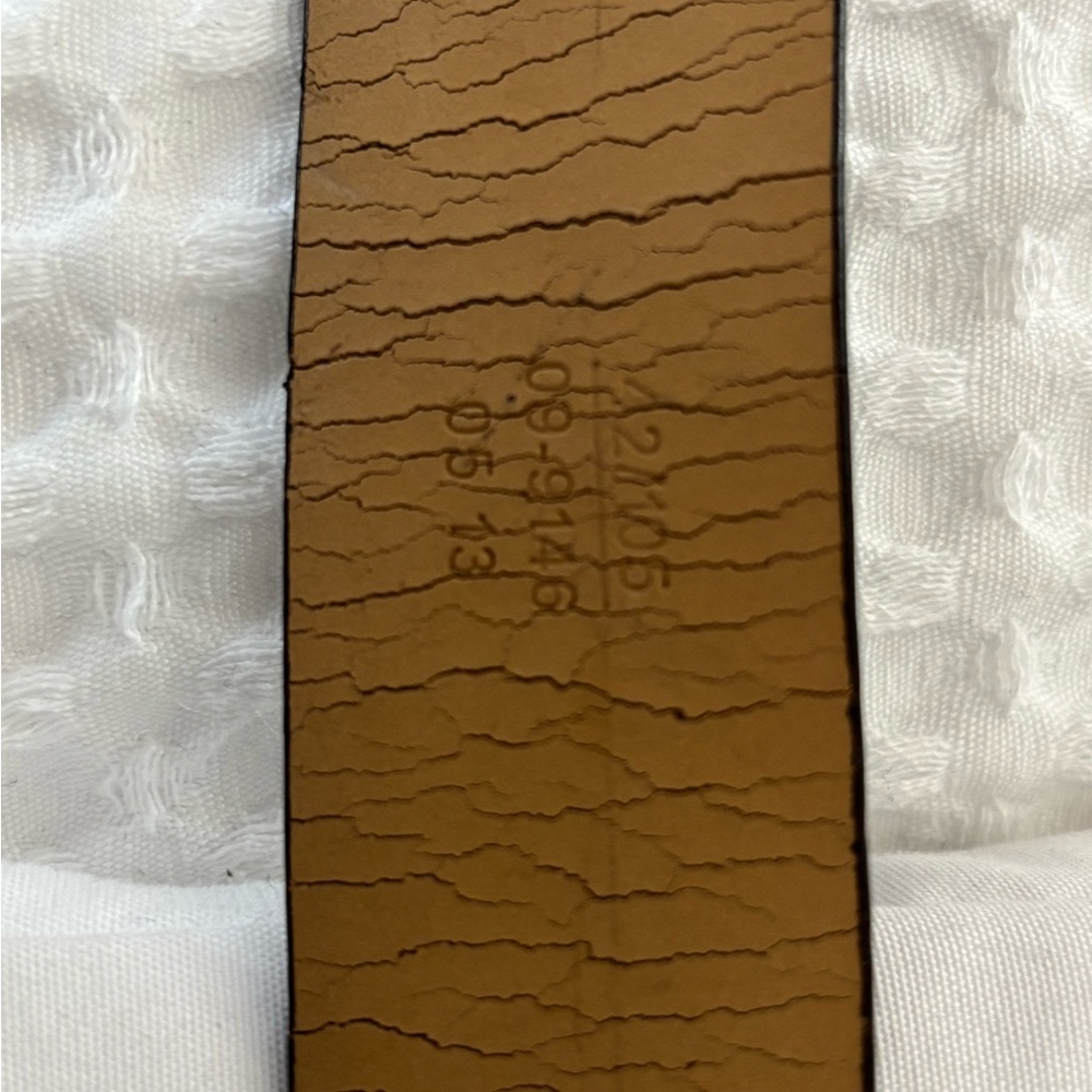 TUMI Dark Brown Belt with Gold-Tone Buckle -MEN'S - Picture 8 of 9